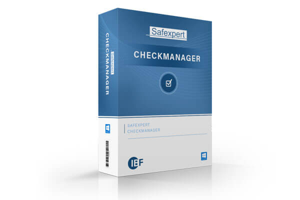 Grafische Darstellung des Safexpert CHeckManagers als Software-Produkt