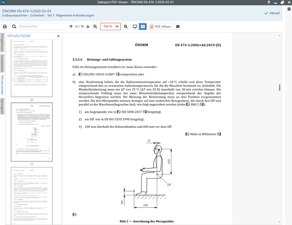 Screenshot Direkter Zugriff auf Volltextdokumente