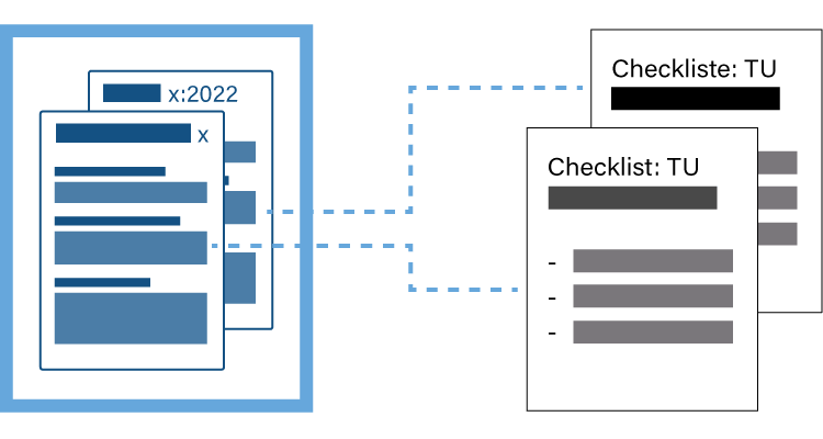 Infografik zu Checklisten Technischer Unterlagen