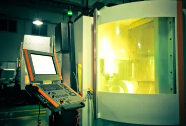 Protective vision panels at metalworking machine tools