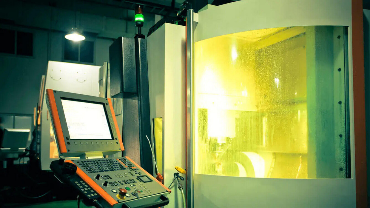Image of a protective screen on a machine