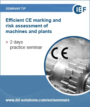Picture advertisement seminar efficient CE marking and risk assessment of machines and plants