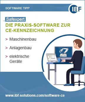 Hinweisbild Anzeige Safexpert die Software zur CE-Kennzeichnung