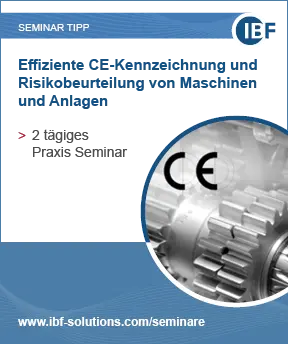 Hinweisbild Anzeige effiziente CE-Kennzeichnung nach Maschinenrichtlinie