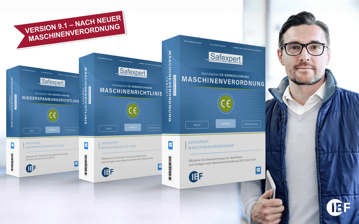 Aufnhame eines Konstrukteurs neben Safexpert-Modulen