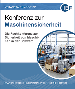 Anzeige zur Konferenz zur Maschinensicherheit in der Schweiz