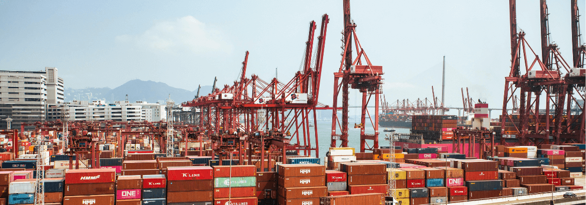 Aufnahme eines Containerhafens